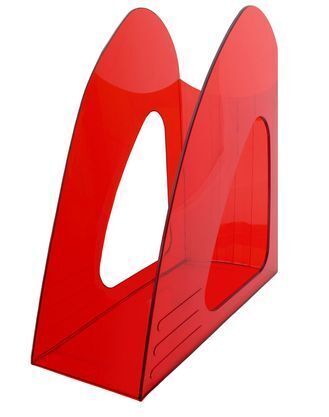 Лоток пласт.вертикальный А4 "Hatber"-тонированный красный