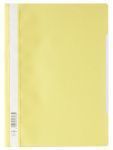 Папка- скорошиватель пластиковый "Hatber" A5, 140/180 мк. прозрачный верх Желтая