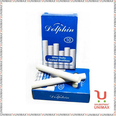 Мел белый 10 шт- МЕКТЕП БОРЛАРЫ